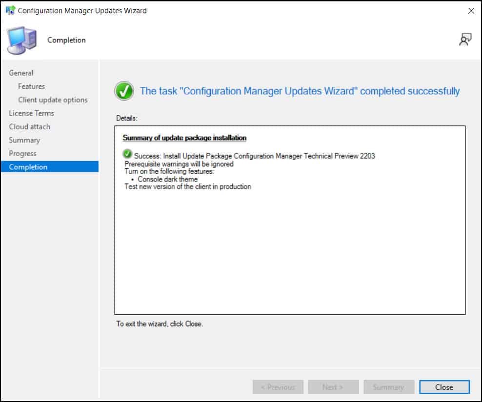 Configuration Manager Technical Preview 2203 Installation