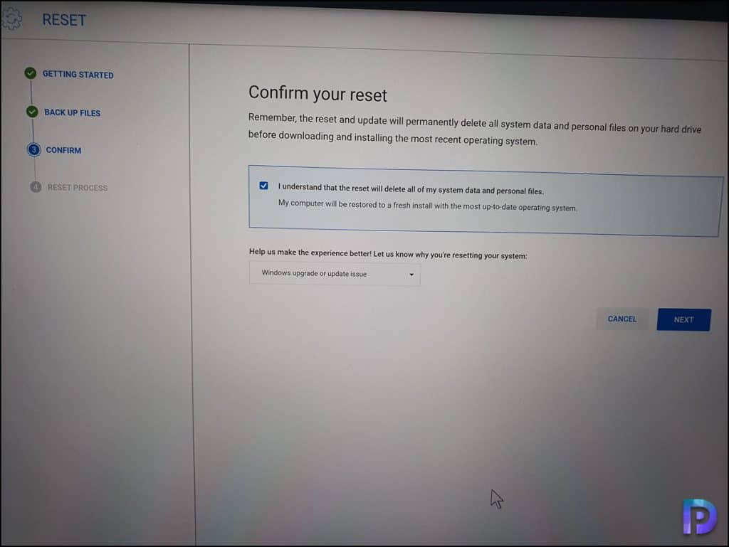 Dell SupportAssist OS Recovery Reset