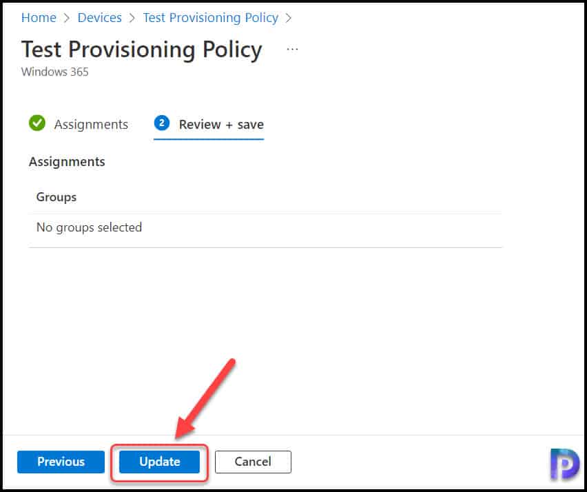 Remove Cloud PC Provisioning Policy Assignments