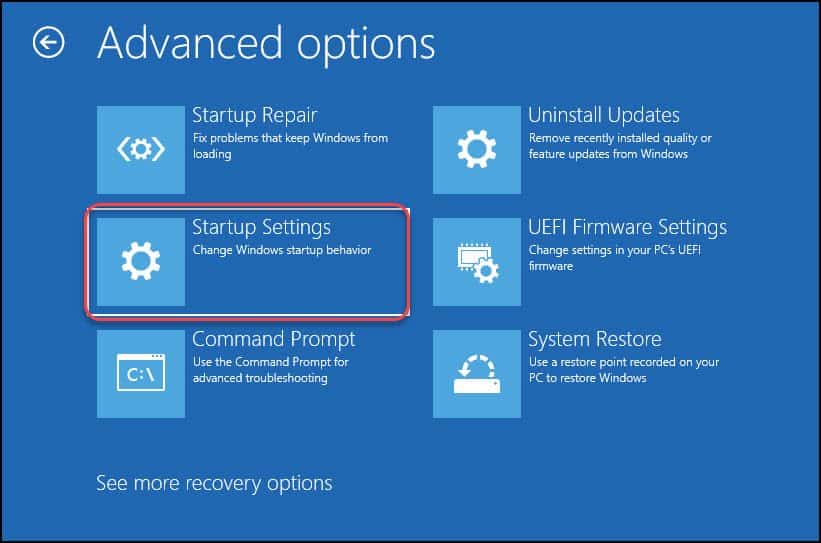 Windows 11 Safe Mode | Select Startup Settings