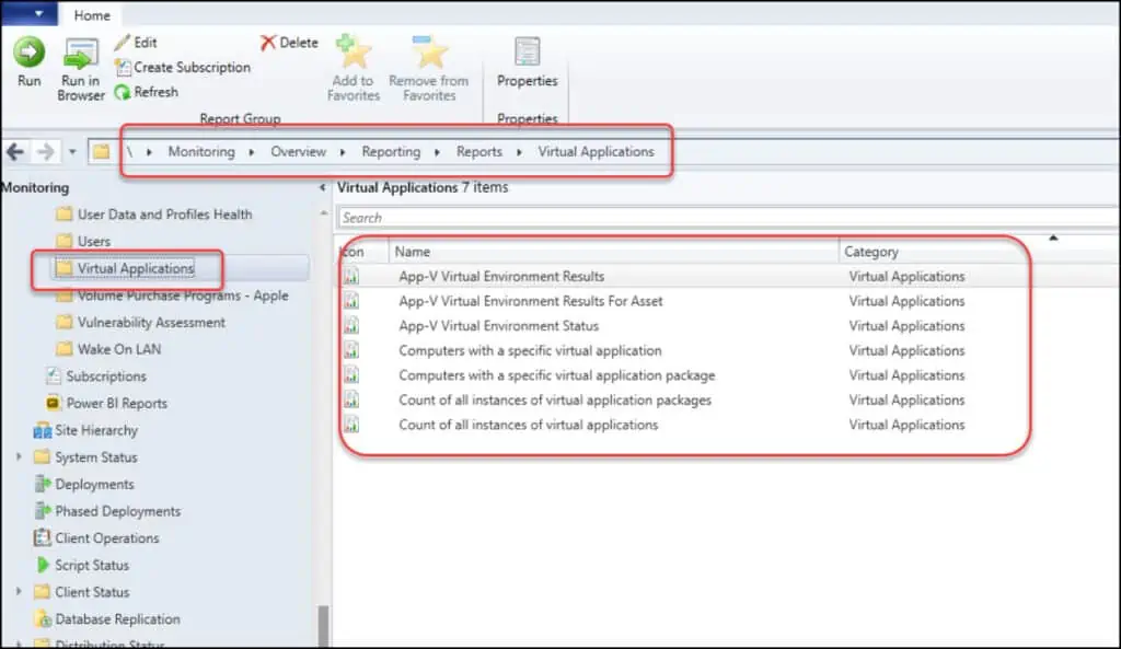SCCM Reports for Virtual Applications