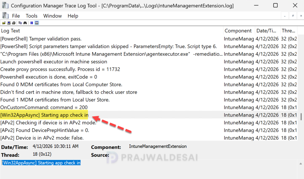 Trigger Policy Sync via Intune Management Extension SyncApp