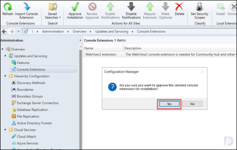 Manage SCCM Console Extensions - Approve | Install | Uninstall