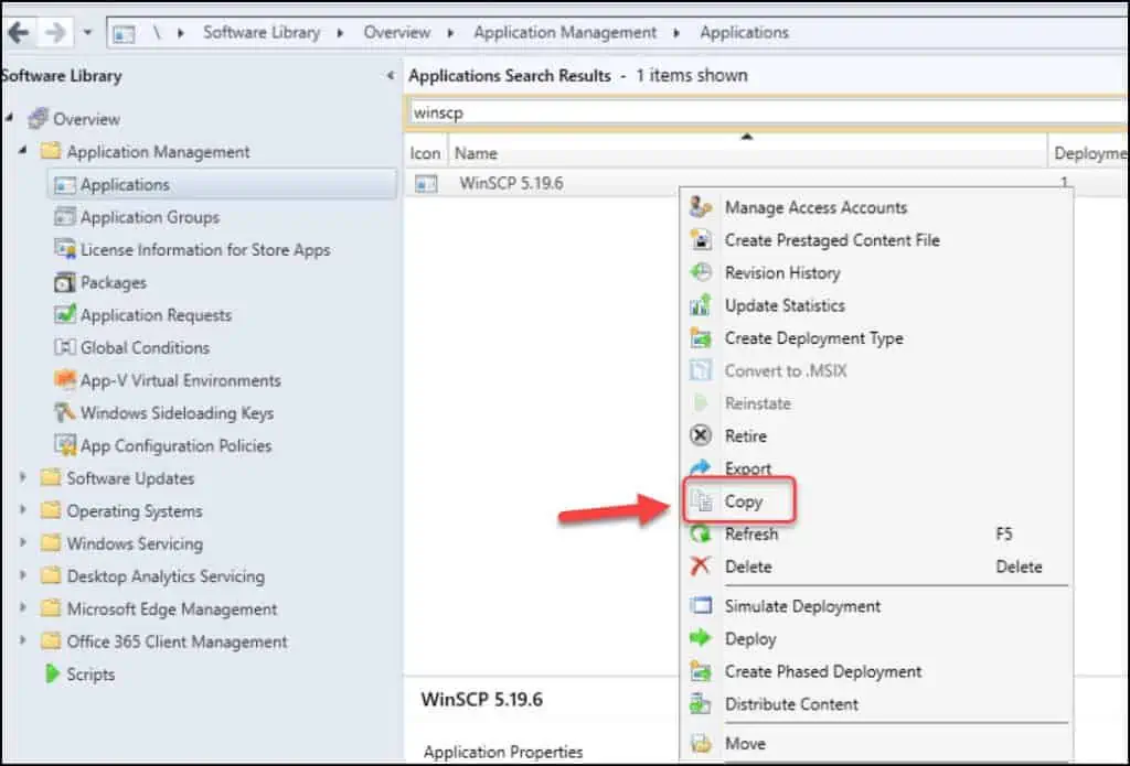 How to Duplicate Application in SCCM | Make a Copy of Application