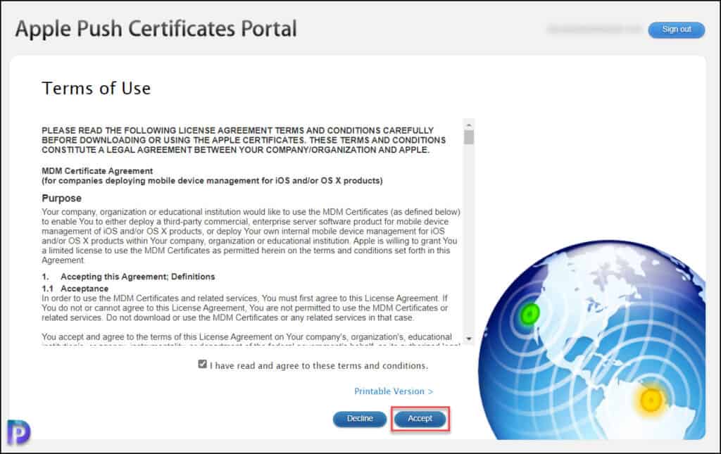 Create an Apple MDM push certificate