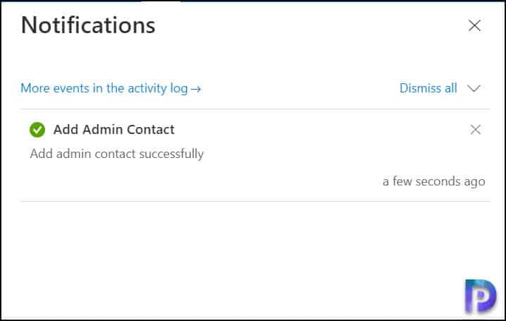 Add Windows Autopatch Admin Contacts details