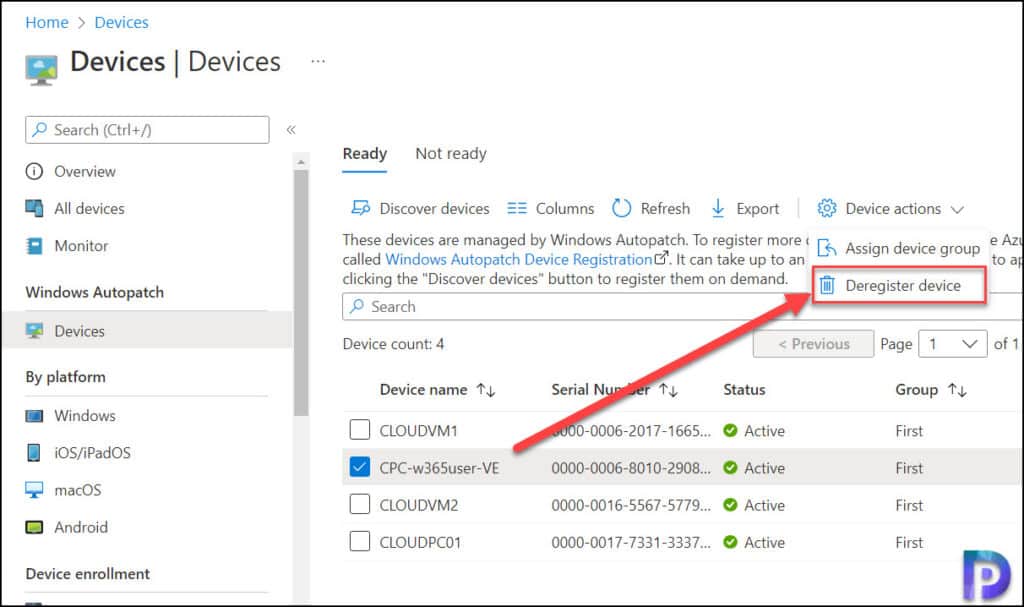 How to Deregister Devices from Autopatch Service