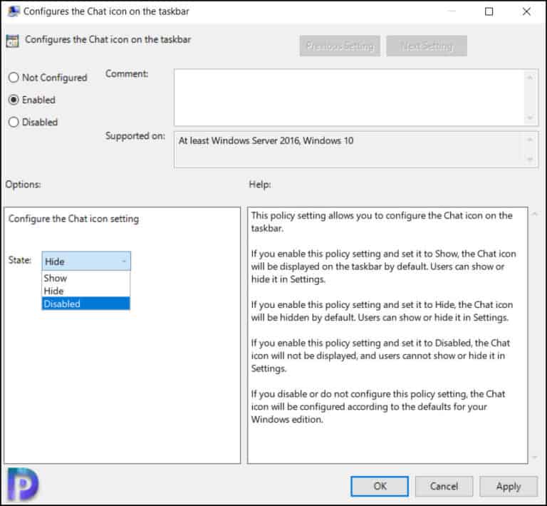 How to Remove the Chat Icon using Group Policy (GPO) » Prajwal Desai