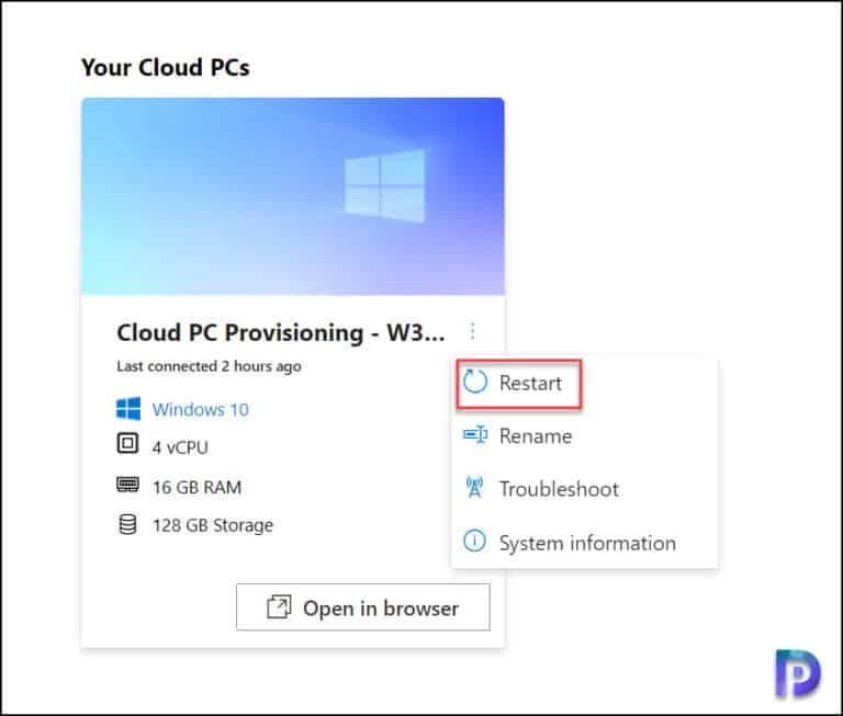 Troubleshoot Cloud PC Connection Errors | Windows 365 » Prajwal Desai