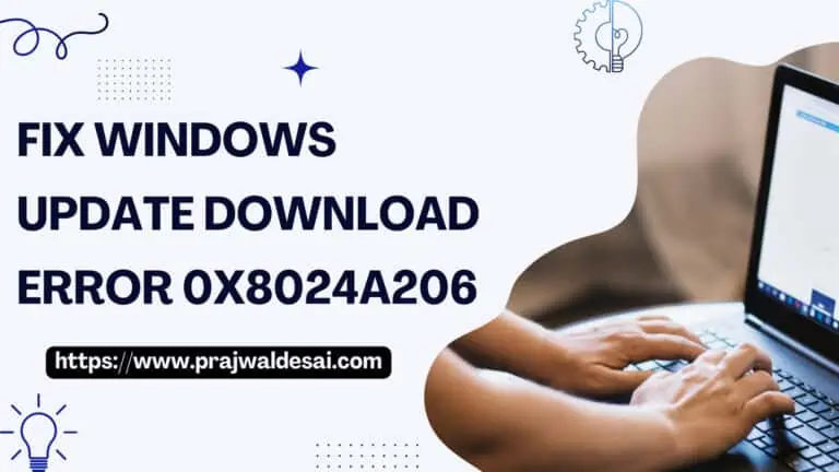 How to Fix Windows Update Download Error 0x8024a206