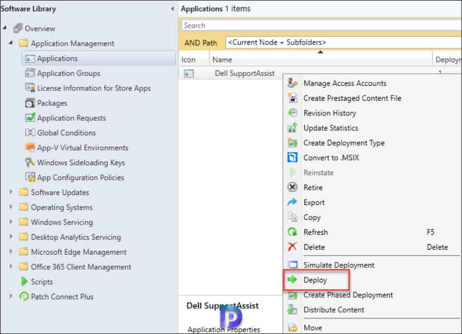 Deploy Dell SupportAssist using SCCM
