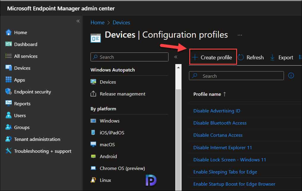 Use Intune to Configure Sites to Open when the Edge Browser Starts