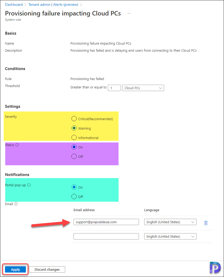 Configure Windows 365 Cloud PC Alerts in Intune » Prajwal Desai