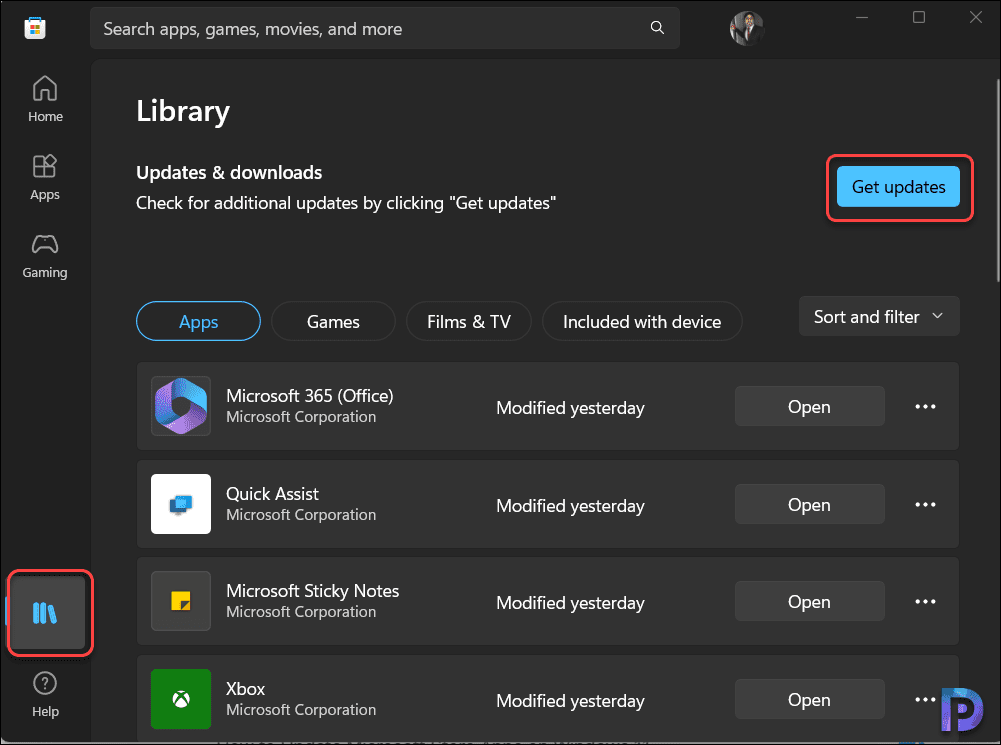 Manually Update Microsoft Store Apps on Windows 11