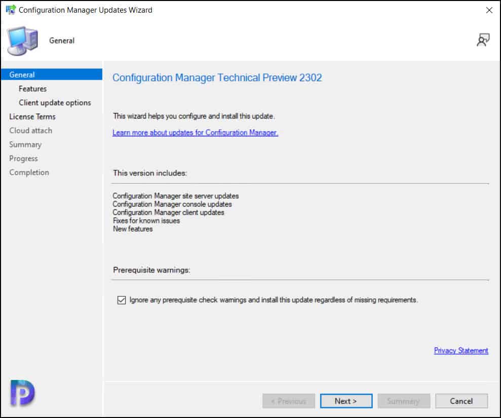 Install ConfigMgr Technical Preview 2302 Update
