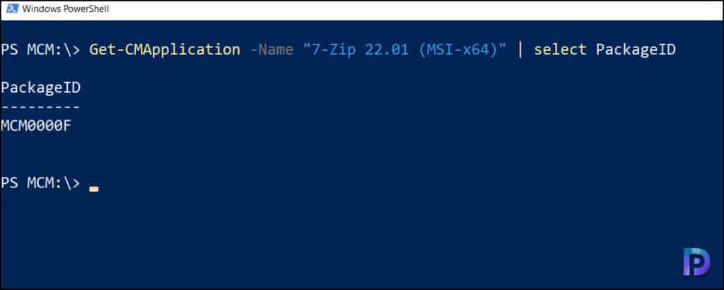 Find the Package ID of SCCM Application using PowerShell