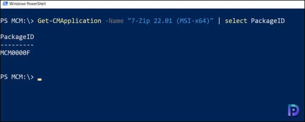 Find the Package ID of SCCM Application using PowerShell