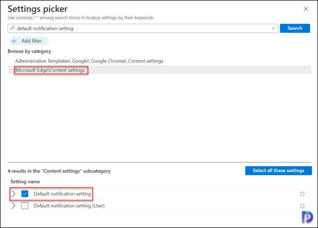 Turn off Edge Browser Notifications using Intune