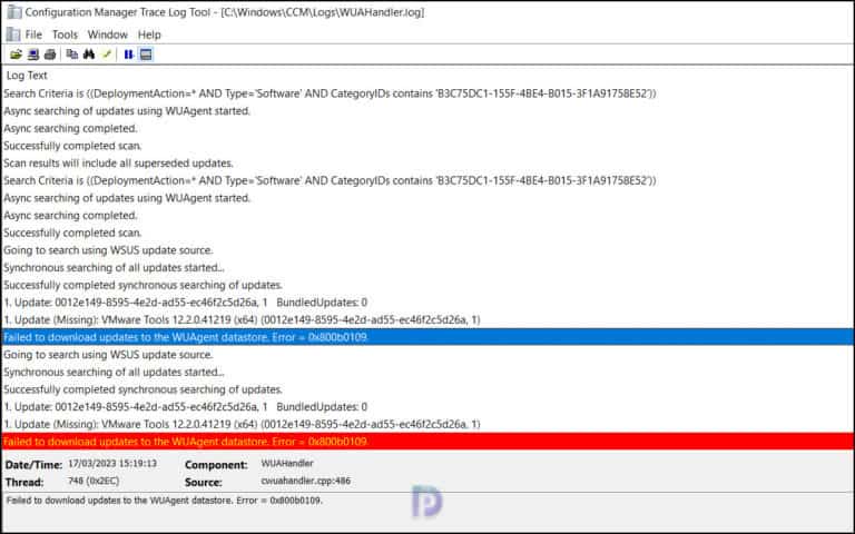 Fix: SCCM Updates Install Error 0x800b0109 | 0x8024b303 » Prajwal Desai