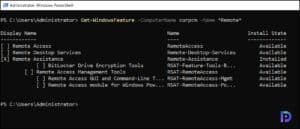 List Installed Roles and Features using PowerShell on Server