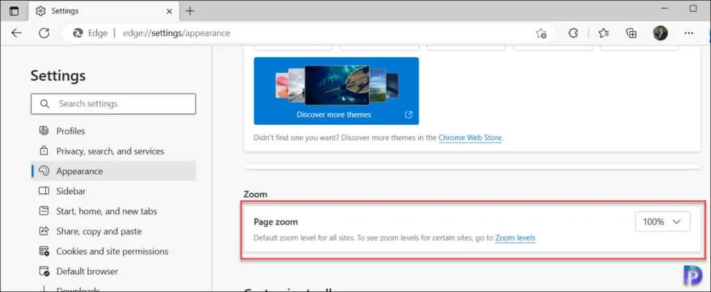 Set a Default Zoom Level in Microsoft Edge for all Websites
