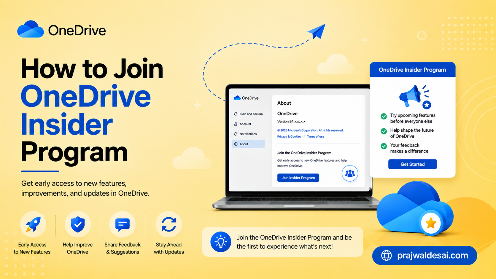 Join OneDrive Insider Program on Windows 11