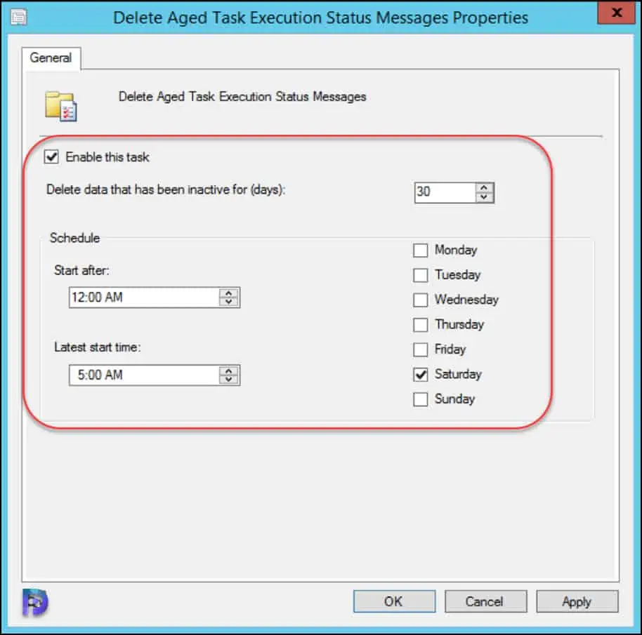 Delete Aged Task Execution Status Messages