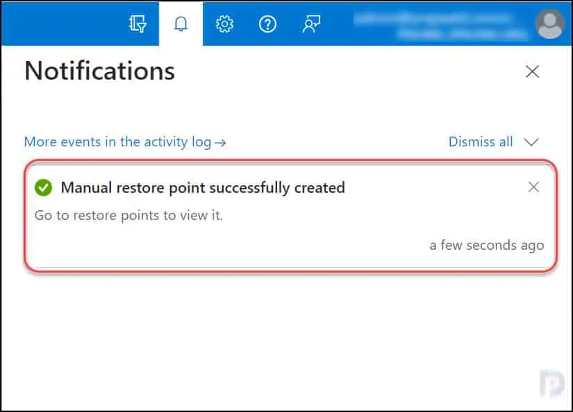 Create a single manual restore point for Cloud PC
