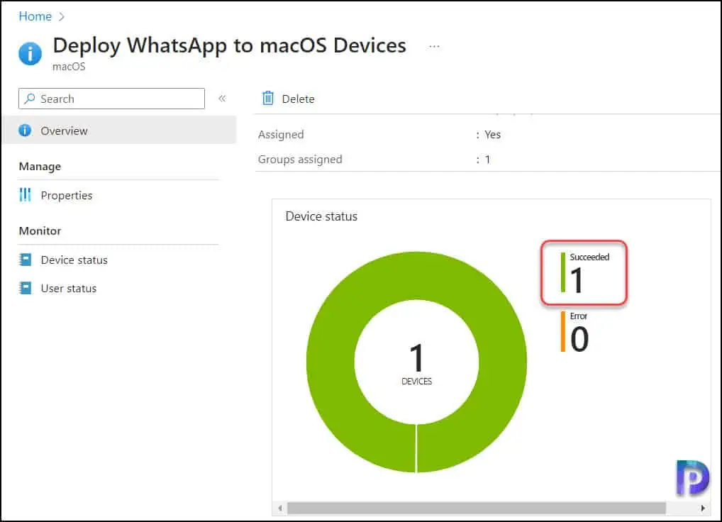 Monitor WhatsApp Deployment in Intune