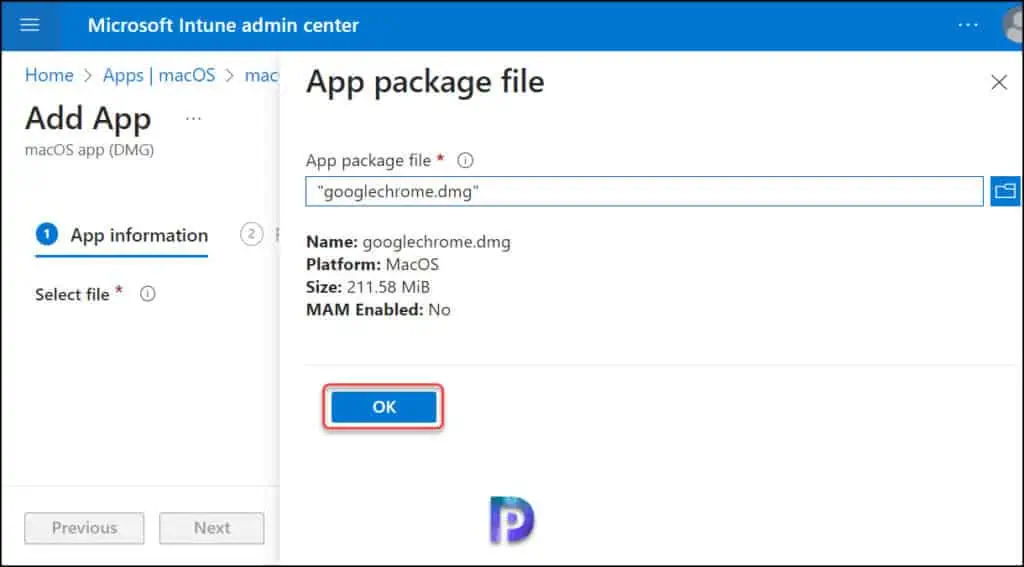 Install Google Chrome on MacOS using Intune