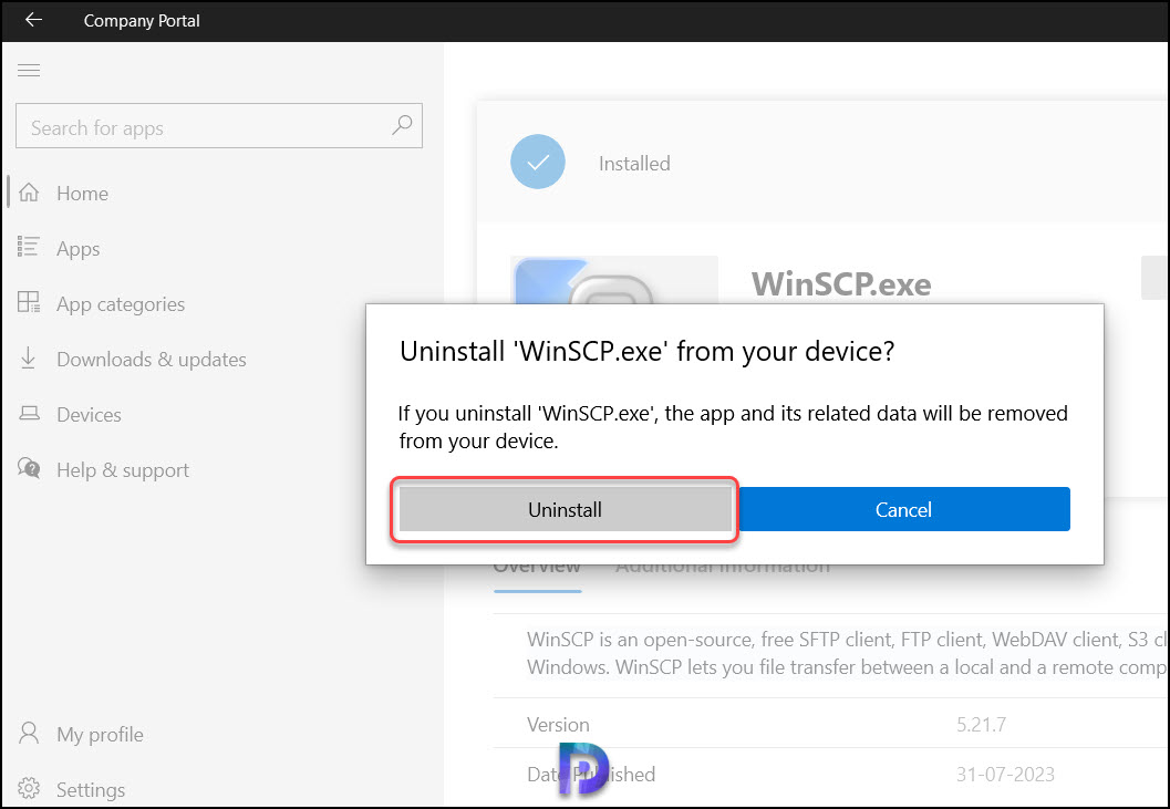 Intune Uninstall Apps In Company Portal For Windows Devices