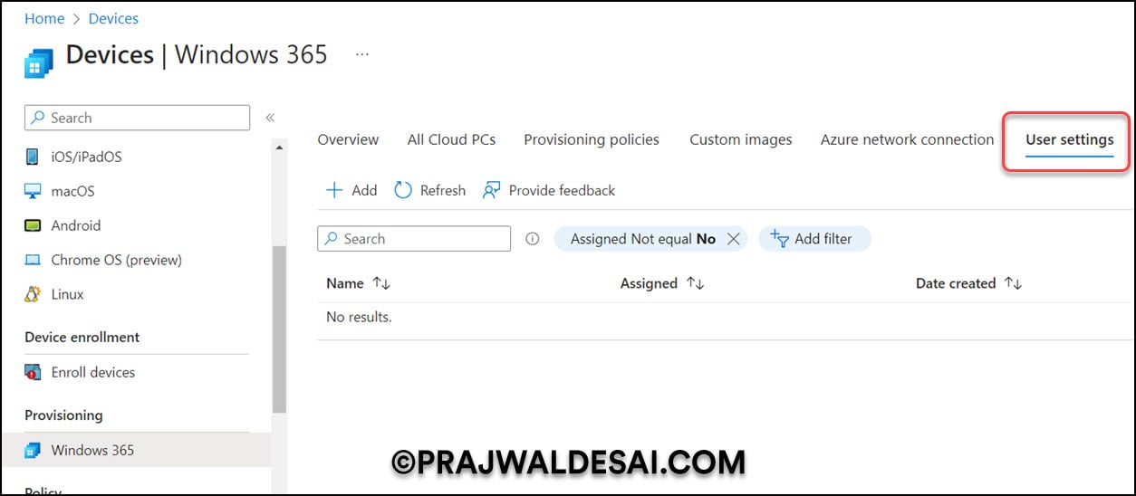 Enable Cloud PC Reset Option for Windows 365 End Users » Prajwal Desai
