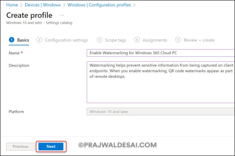 Enable Watermarking for Windows 365 Cloud PCs » Prajwal Desai