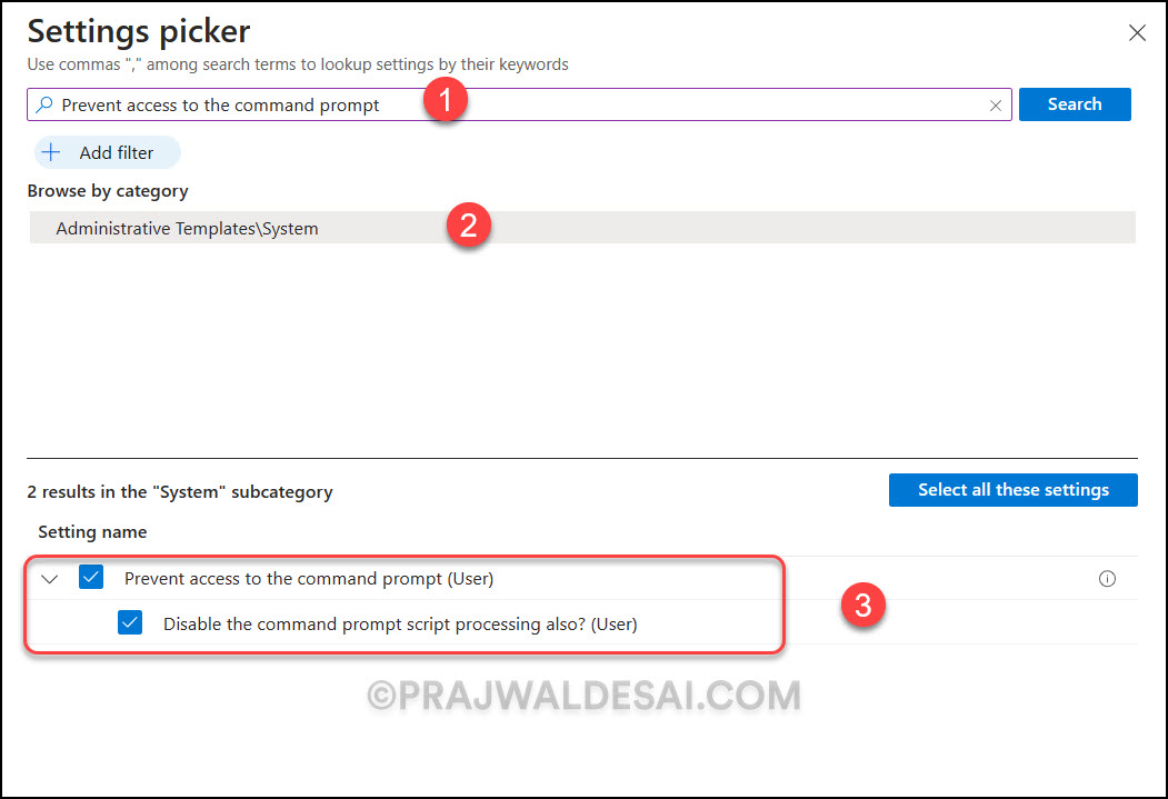 Prevent Access to Command Prompt using Intune » Prajwal Desai