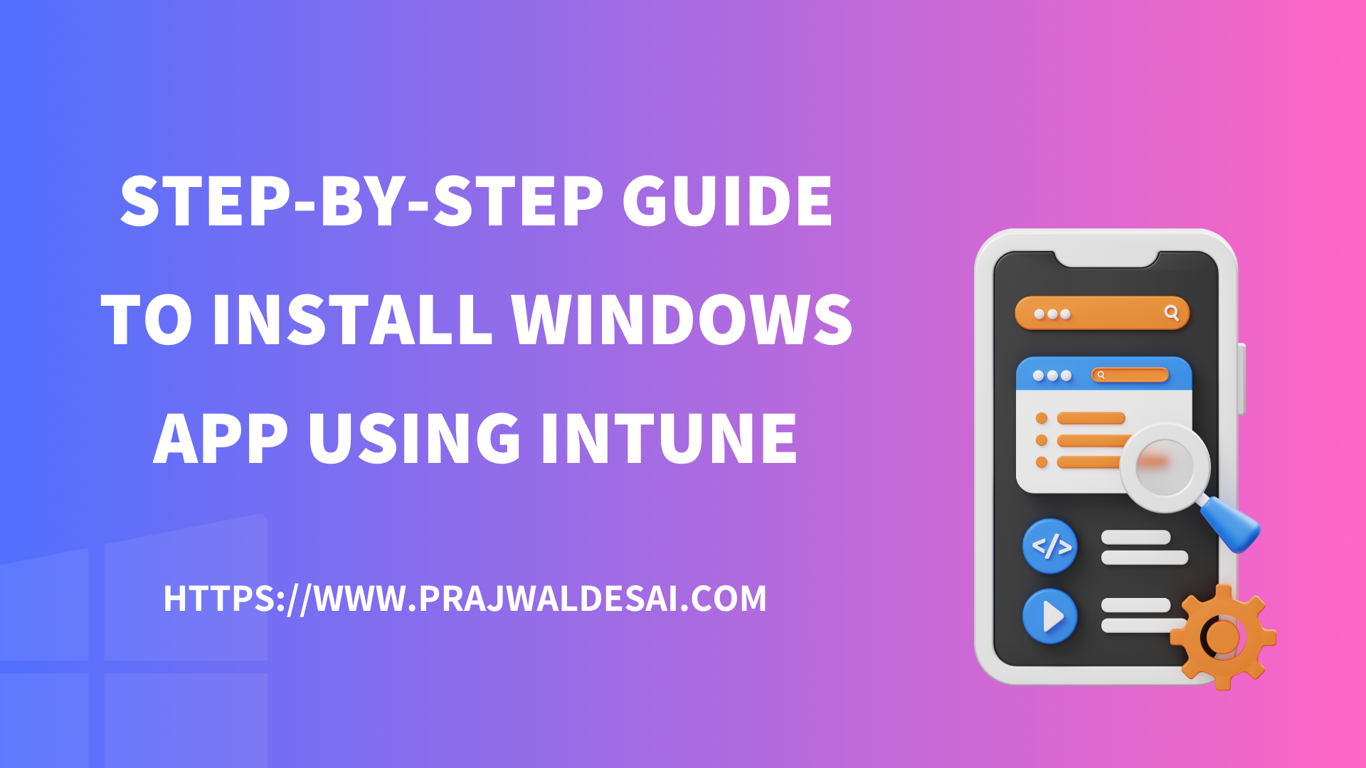 Install Windows App using Intune