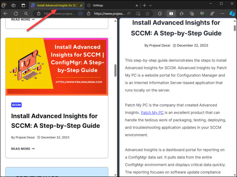 Separate Window Edge How to Enable Split Screen in Microsoft Edge