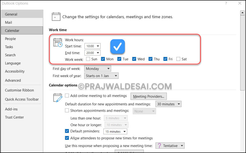 Fix Outlook end date occurs before the start date » Prajwal Desai