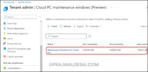 How to Create and Use Cloud PC Maintenance Windows » Prajwal Desai