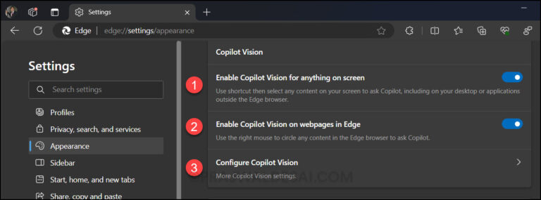 How to Enable or Disable Copilot Vision in Microsoft Edge » Prajwal Desai