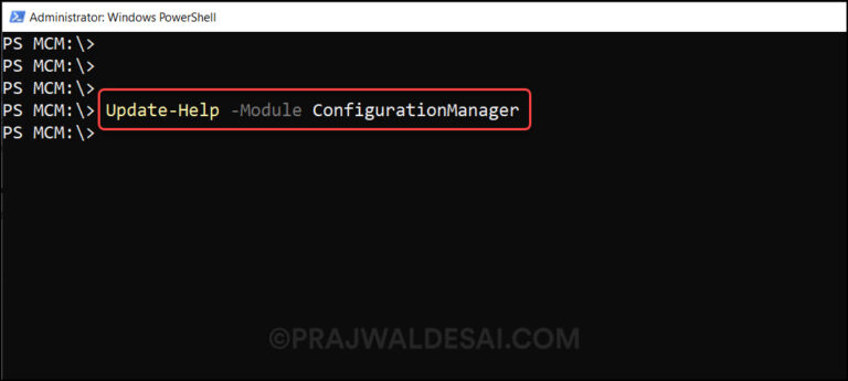 How to Update PowerShell Help Content for SCCM