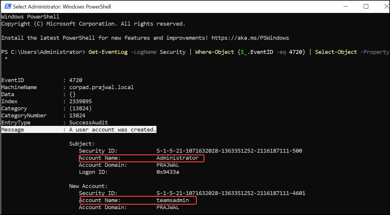 Find Who Created a User Account in AD » Prajwal Desai