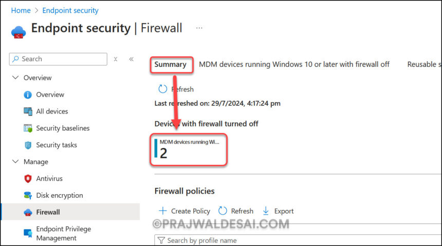 Microsoft Intune Firewall Policy Reports » Prajwal Desai