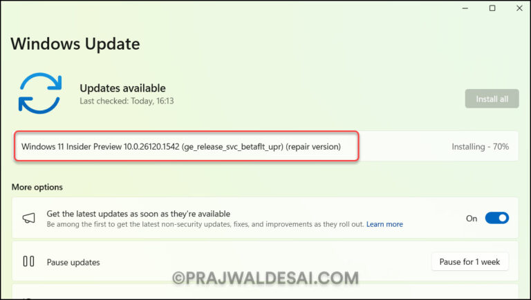 How to Show or Hide updates in Windows 11 » Prajwal Desai