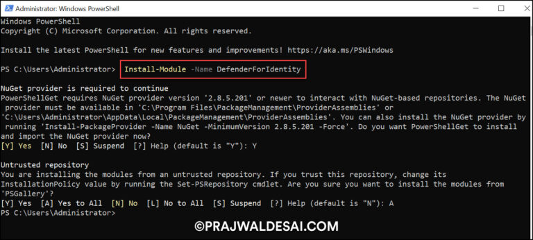 How to Install Defender for Identity Module » Prajwal Desai