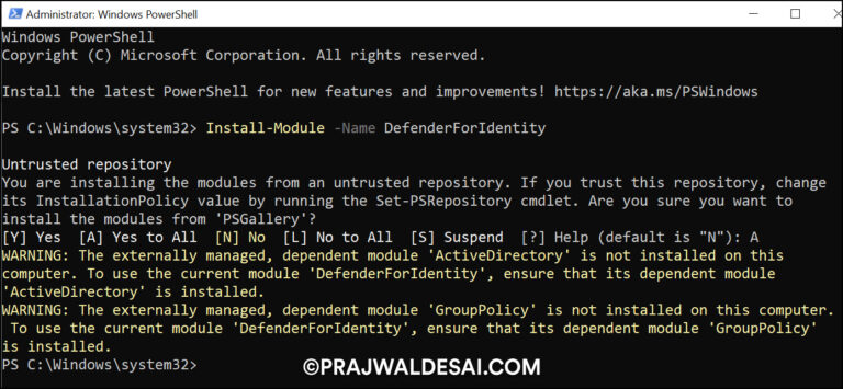 How to Install Defender for Identity Module » Prajwal Desai