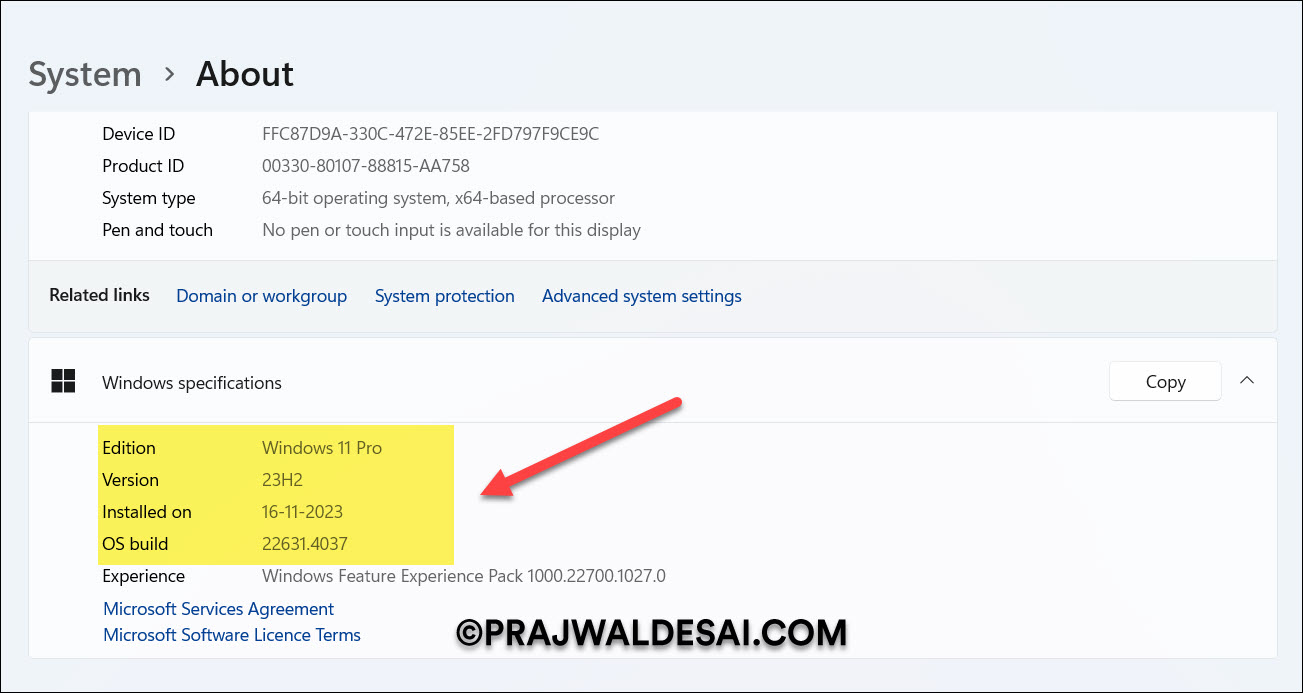 How to Check Windows 11 version and Edition » Prajwal Desai