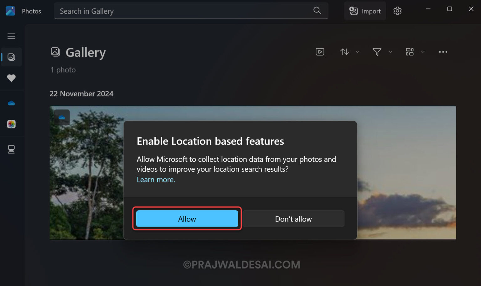 Set Location Feature Turn On or Off Location Based Features for Photos App » Prajwal Desai