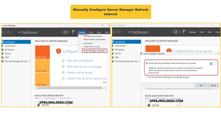 Configure the Refresh Interval for Server Manager Effectively