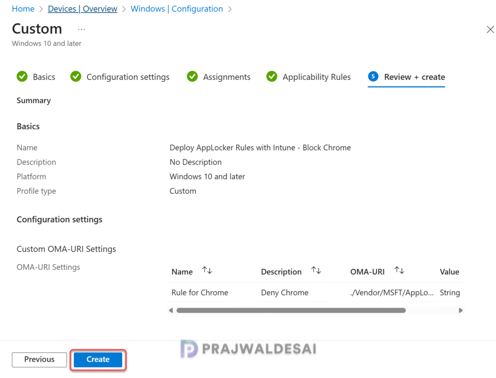 Deploy AppLocker Policy with Intune