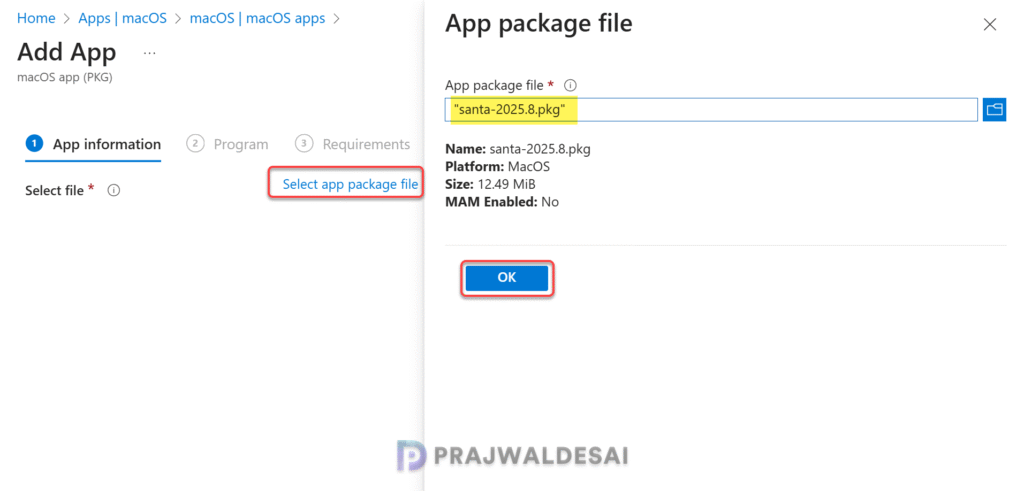 Add Santa macOS App to Intune